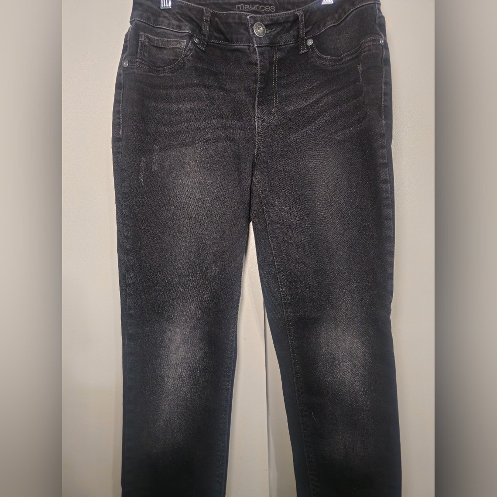 Black Jean Jegging Maurices Black Denim Jeans Size M 28 EUC - Picture 5 of 8